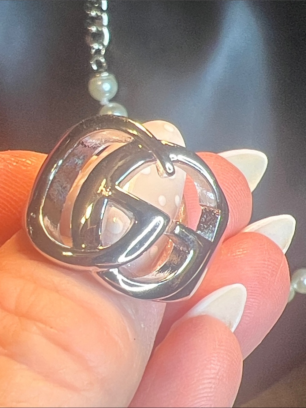 Polished Silver-Tone Women's Interlocking Knot Ring - Picture 8 of 10